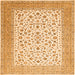 Round Machine Washable Persian Orange Traditional Area Rugs, wshtr1081org