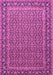 Machine Washable Persian Pink Traditional Rug, wshtr1082pnk