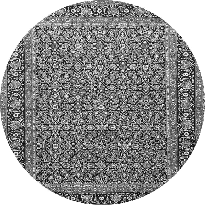 Machine Washable Persian Gray Traditional Rug, wshtr1082gry