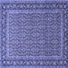 Square Persian Blue Traditional Rug, tr1082blu