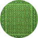 Machine Washable Persian Green Traditional Area Rugs, wshtr1082grn