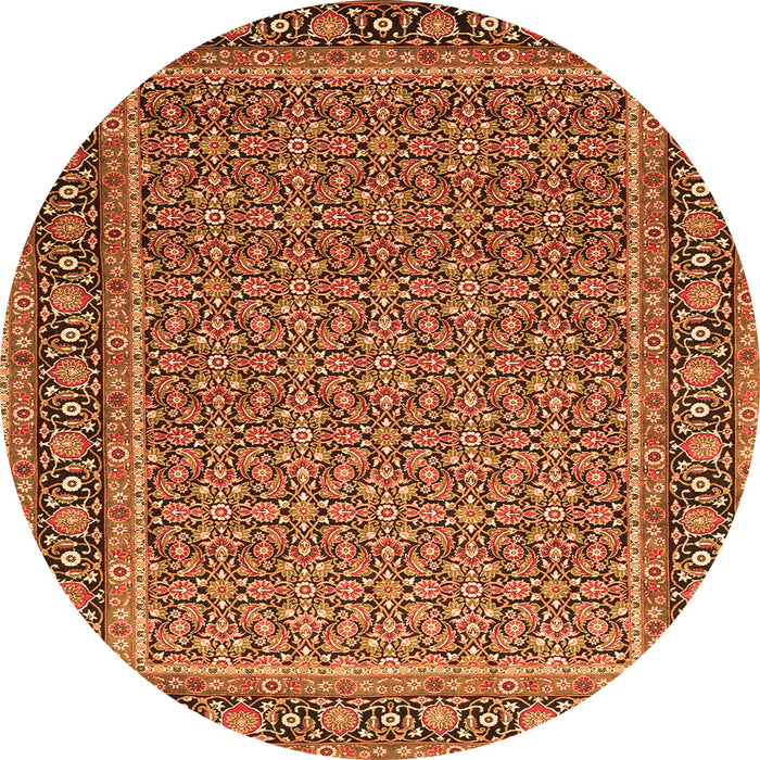 Square Persian Orange Traditional Rug, tr1082org