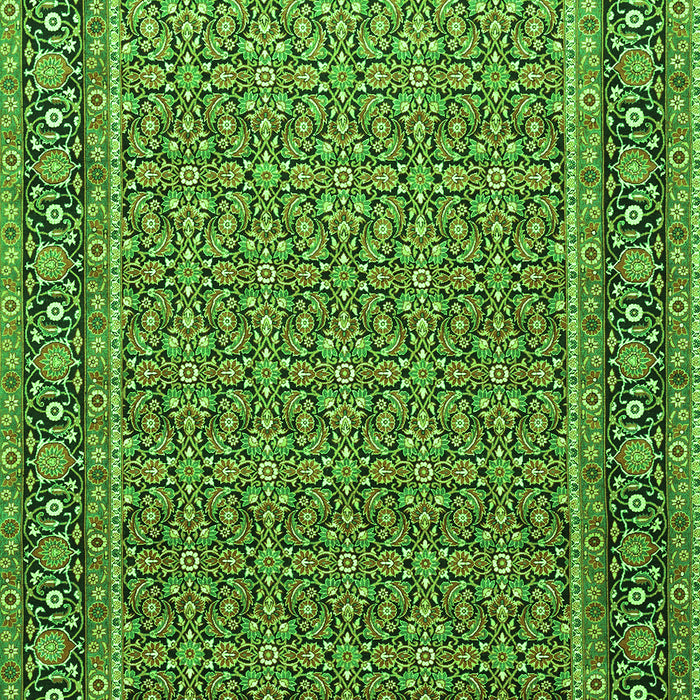 Serging Thickness of Machine Washable Persian Green Traditional Area Rugs, wshtr1082grn