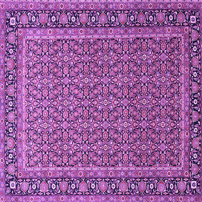 Square Machine Washable Persian Purple Traditional Area Rugs, wshtr1082pur