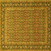 Square Persian Yellow Traditional Rug, tr1082yw