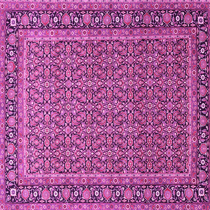 Square Machine Washable Persian Pink Traditional Rug, wshtr1082pnk