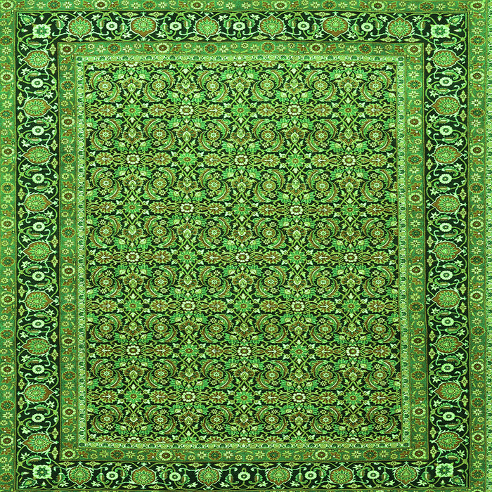Serging Thickness of Persian Green Traditional Rug, tr1082grn