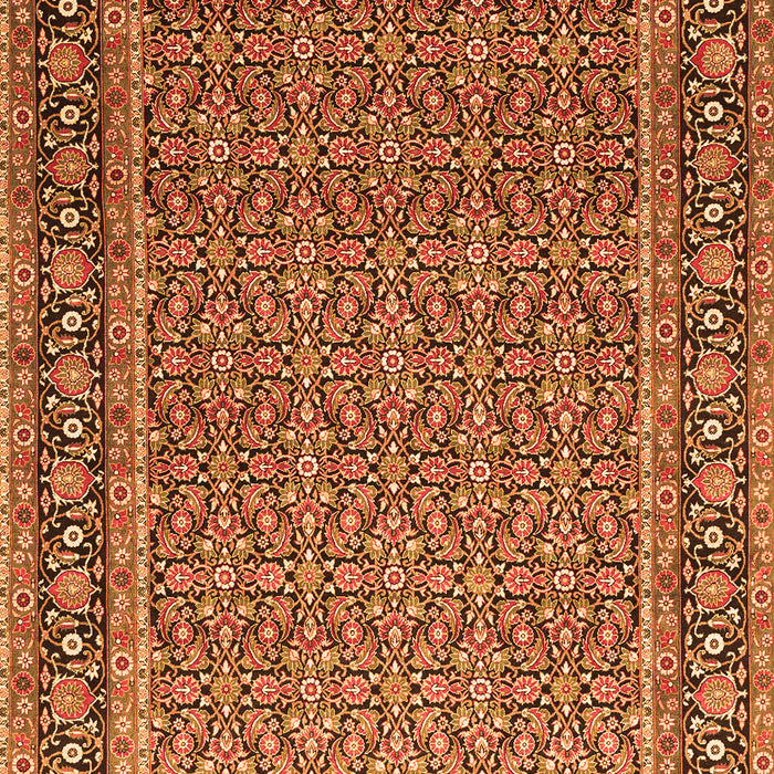 Serging Thickness of Machine Washable Persian Orange Traditional Area Rugs, wshtr1082org
