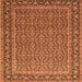 Serging Thickness of Persian Orange Traditional Rug, tr1082org