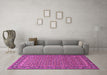 Machine Washable Persian Pink Traditional Rug in a Living Room, wshtr1082pnk