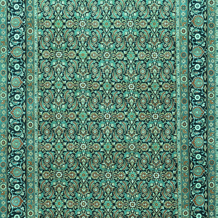 Machine Washable Persian Turquoise Traditional Area Rugs, wshtr1082turq