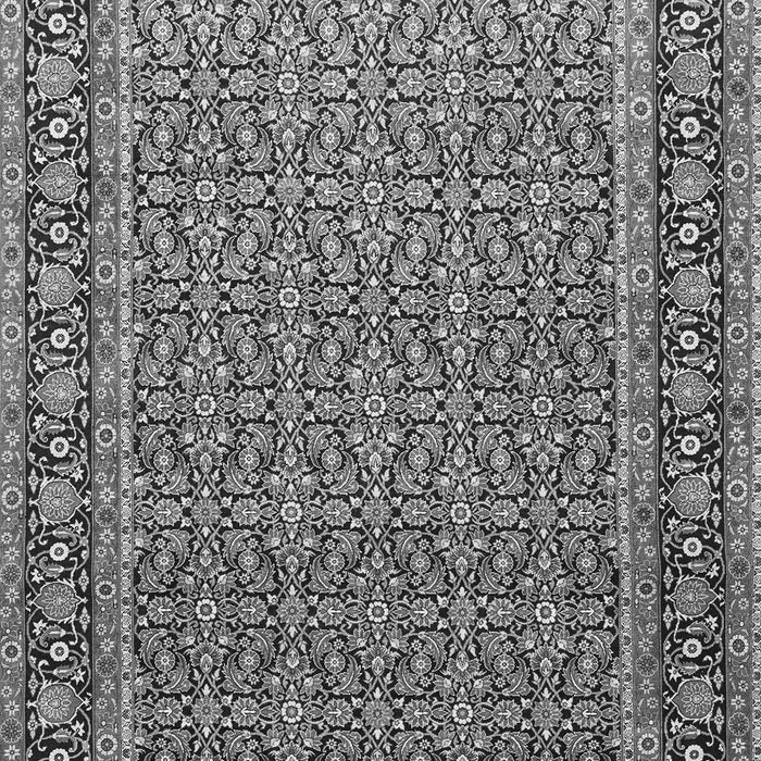 Serging Thickness of Machine Washable Persian Gray Traditional Rug, wshtr1082gry