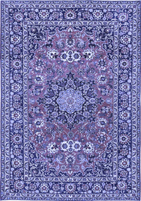 Medallion Blue Traditional Rug, tr1083blu