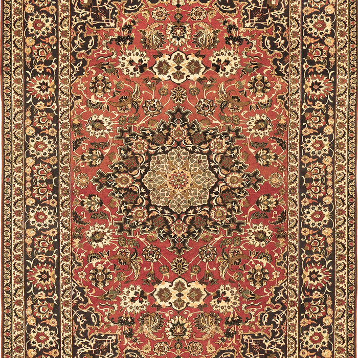 Medallion Brown Traditional Rug, tr1083brn