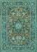 Medallion Turquoise Traditional Rug, tr1083turq