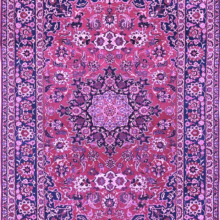Machine Washable Medallion Purple Traditional Area Rugs, wshtr1083pur