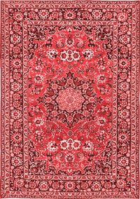 Medallion Red Traditional Rug, tr1083red