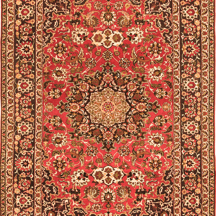 Medallion Orange Traditional Rug, tr1083org