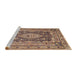 Sideview of Machine Washable Traditional Sepia Brown Rug, wshtr1084