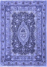 Medallion Blue Traditional Rug, tr1084blu