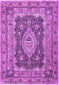 Medallion Purple Traditional Rug, tr1084pur