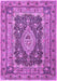 Medallion Purple Traditional Rug, tr1084pur