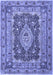 Medallion Blue Traditional Rug, tr1084blu