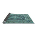 Sideview of Medallion Light Blue Traditional Rug, tr1084lblu