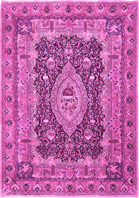 Medallion Pink Traditional Rug, tr1084pnk