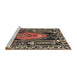 Sideview of Machine Washable Traditional Bakers Brown Rug, wshtr1085