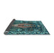 Sideview of Medallion Light Blue Traditional Rug, tr1085lblu