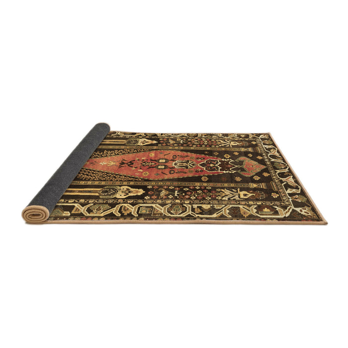 Sideview of Medallion Brown Traditional Rug, tr1085brn