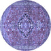 Round Persian Blue Traditional Rug, tr1086blu
