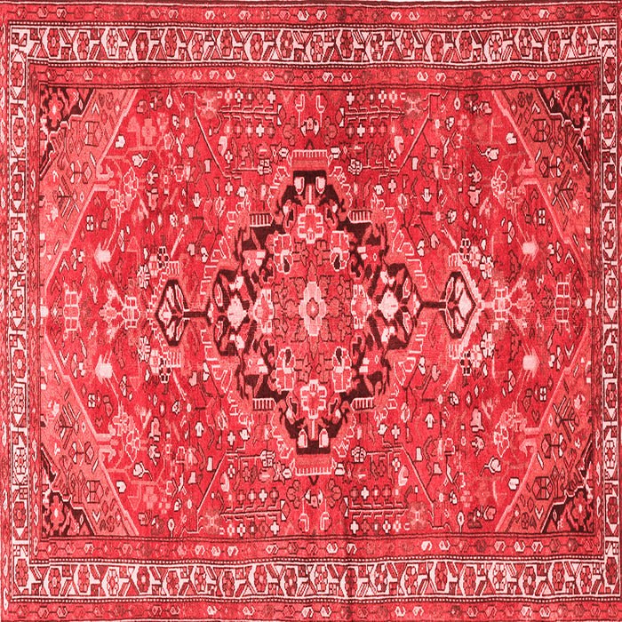 Machine Washable Persian Red Traditional Rug, wshtr1086red