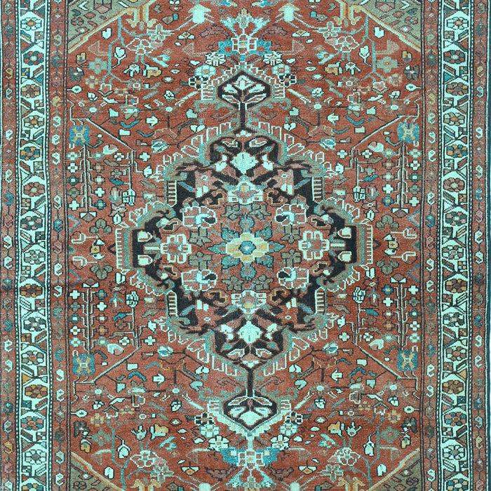 Machine Washable Persian Light Blue Traditional Rug, wshtr1086lblu