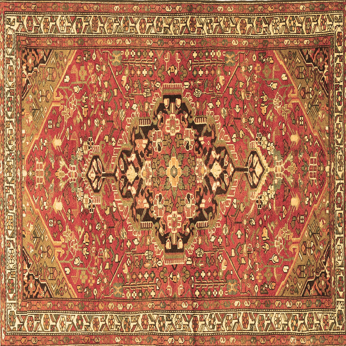 Square Machine Washable Persian Brown Traditional Rug, wshtr1086brn