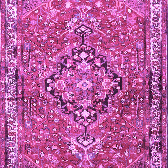 Machine Washable Persian Purple Traditional Area Rugs, wshtr1086pur