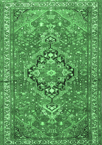 Persian Emerald Green Traditional Rug, tr1086emgrn