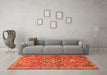 Machine Washable Persian Orange Traditional Area Rugs in a Living Room, wshtr1086org