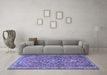 Machine Washable Persian Blue Traditional Rug in a Living Room, wshtr1086blu