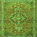 Serging Thickness of Persian Green Traditional Rug, tr1086grn