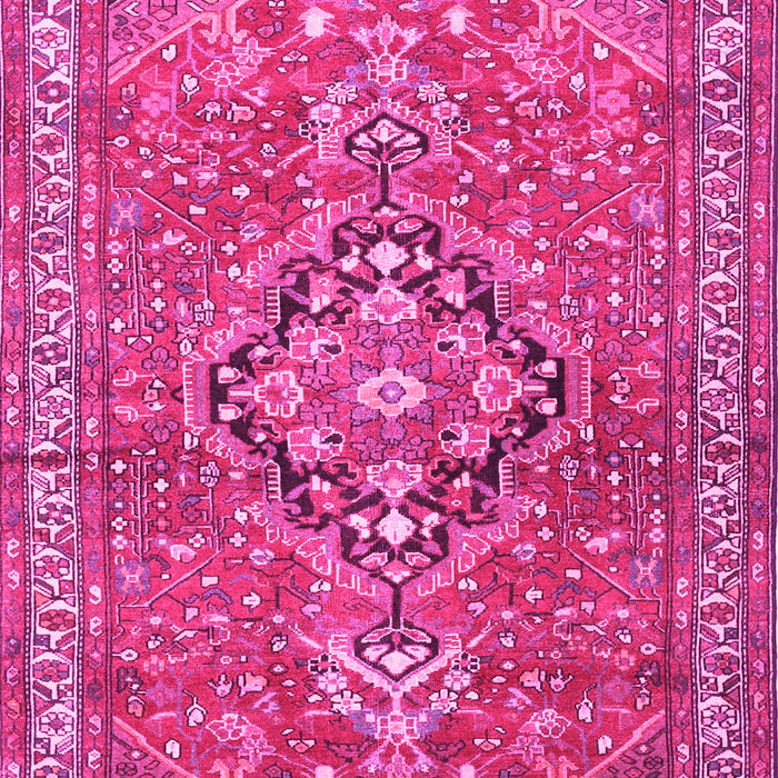 Machine Washable Persian Pink Traditional Rug, wshtr1086pnk