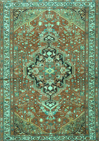 Persian Turquoise Traditional Rug, tr1086turq