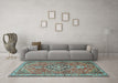 Machine Washable Persian Light Blue Traditional Rug in a Living Room, wshtr1086lblu