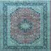 Square Persian Light Blue Traditional Rug, tr1087lblu