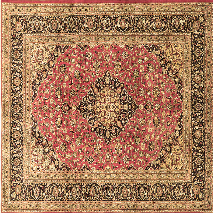 Square Persian Brown Traditional Rug, tr1087brn