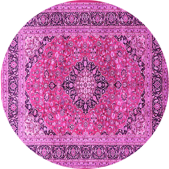 Round Persian Pink Traditional Rug, tr1087pnk
