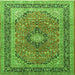 Serging Thickness of Persian Green Traditional Rug, tr1087grn