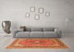 Machine Washable Persian Orange Traditional Area Rugs in a Living Room, wshtr1087org