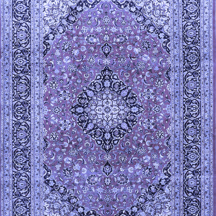 Machine Washable Persian Blue Traditional Rug, wshtr1087blu
